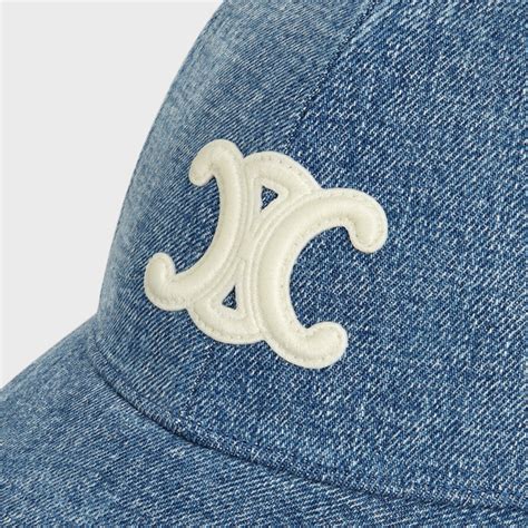 celine denim triomphe cap|Women's Baseball cap triumph in denim .